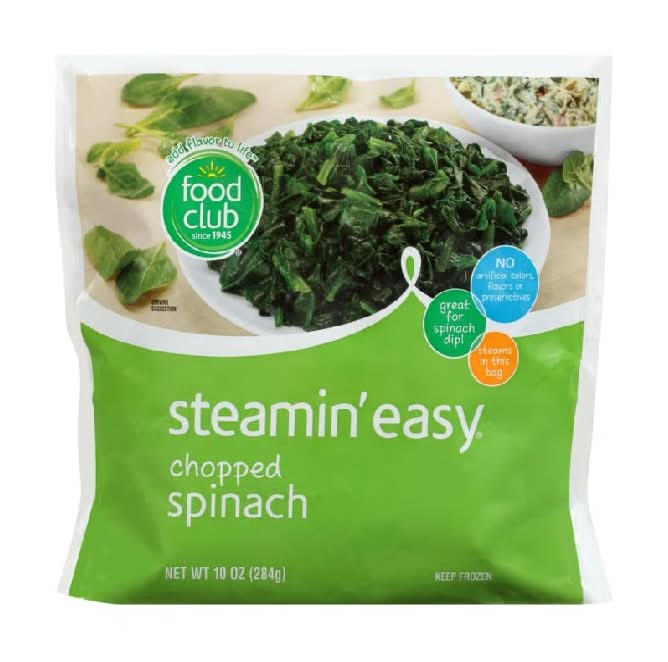 Food Club Steamin Easy Chopped Spinach 10 oz