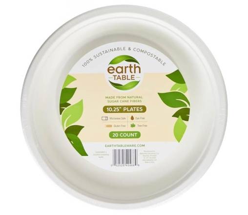 Earth Table Sustainable 10.25 inch Plates 20 ct