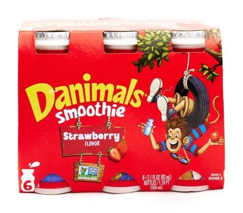 Danimals Smoothies Strawberry Explosion 6-3.1 pz
