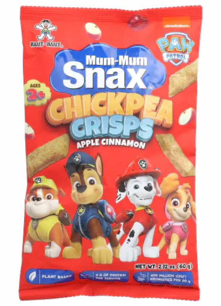 Mum-Mum Snax Chickpea Crisps Paw Patrol Ages 2+ Apple Cinnamon  2.12 oz
