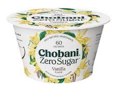 Chobani Zero Sugar Yogurt Vanilla 5.3 oz