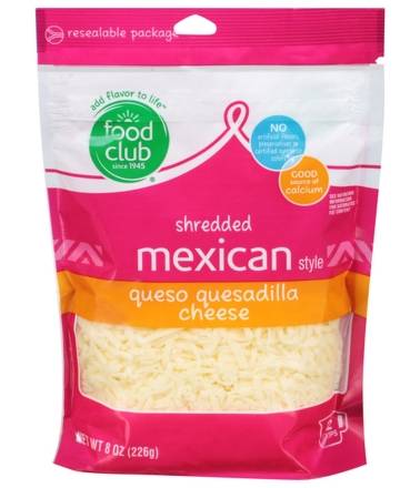 Food Club Shredded Mexican 8 oz