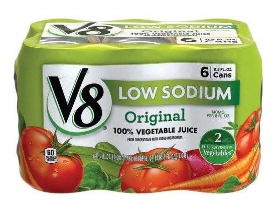 V8 Original 100% Vegetable Juice Low Sodium 6-5.5 oz