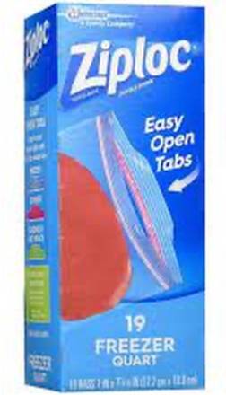 Ziploc Quart Freezer Bags 19 ct
