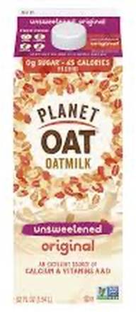 Planet Oat Oatmilk Unsweetened Original 52 oz