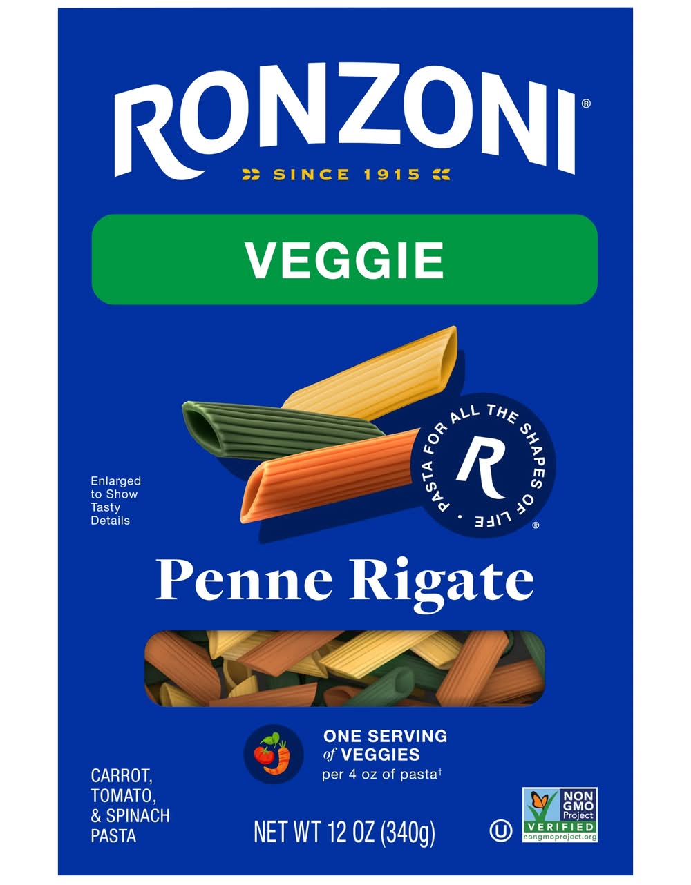 Ronzoni Veggie Penne Rigate 12 oz