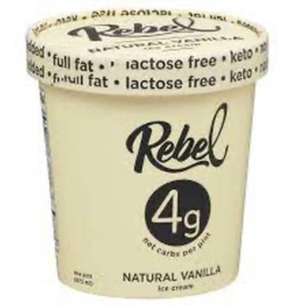 Rebel Natural Vanilla Ice Cream 16 oz