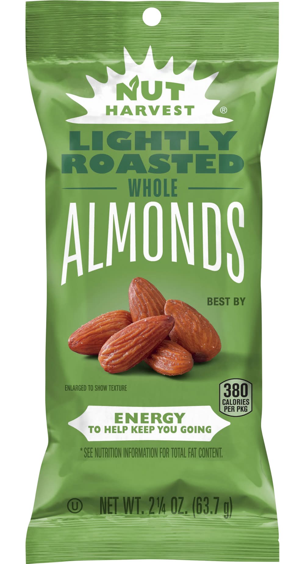 Nut Harvest Lightly Roasted Almonds 2.25 oz