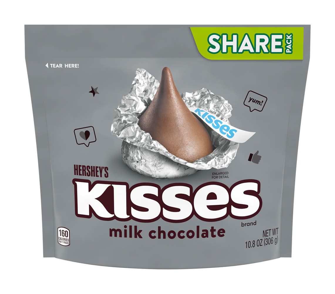Hershey’s Milk Chocolate Kisses Share Bag 10.8 oz