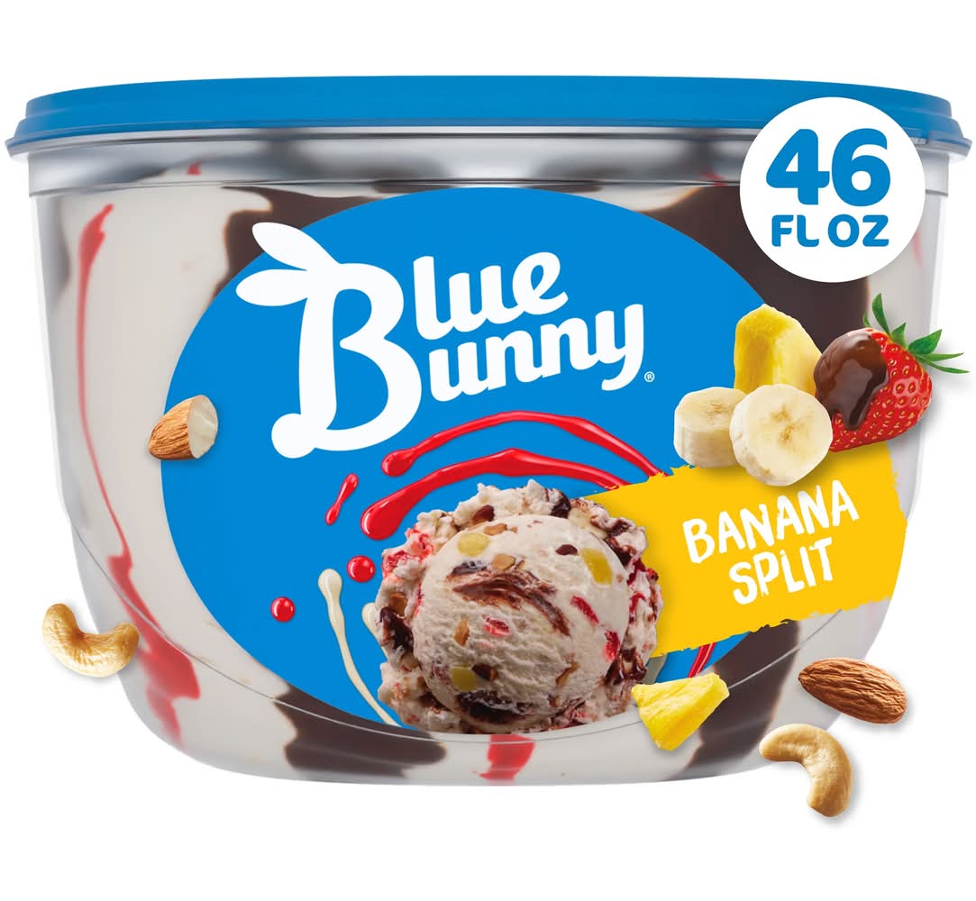Blue Bunny Banana Split Ice Cream 46 oz