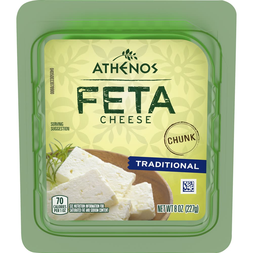 Athenos Traditional Feta Cheese Block 8 oz
