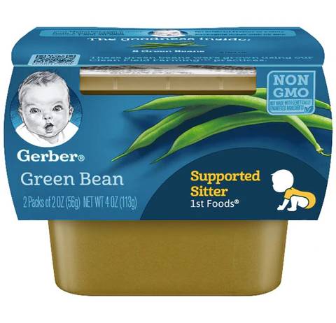 Gerber Green Bean for Supported Sitter 2-2 oz