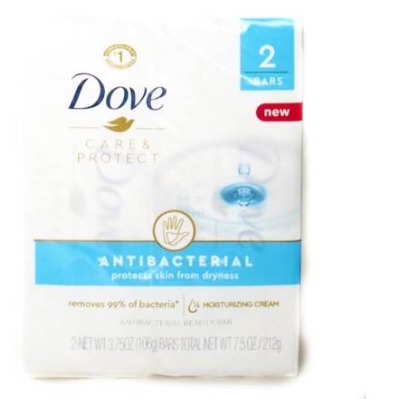 Dove Protect & Care Bar Soap 2 ct