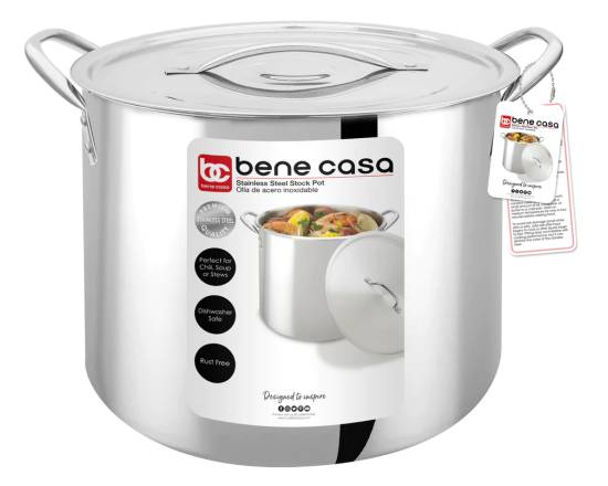 Bene Casa 8 Quart Steel Stock Pot