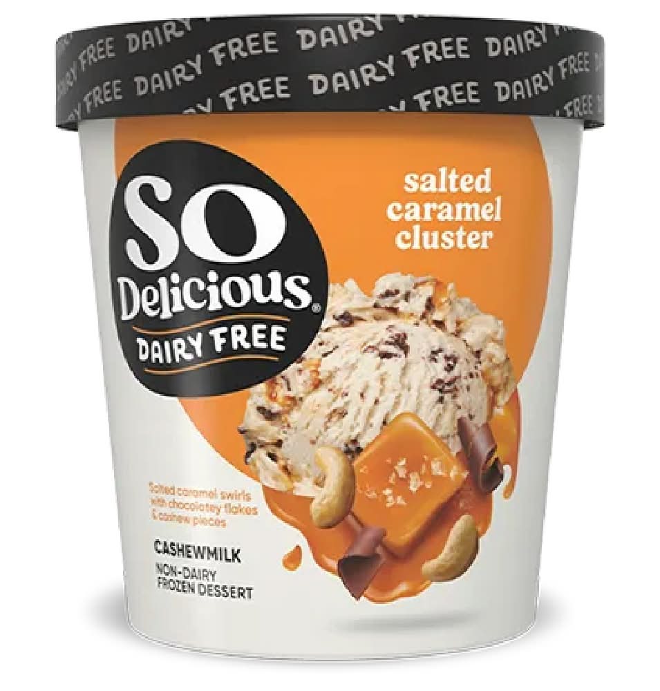 SO Delicious Salted Caramel Cluster Cashew Milk Ice Cream 16 oz