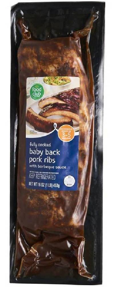 Food Club Costillas Baby Back Pork Ribs 16 oz