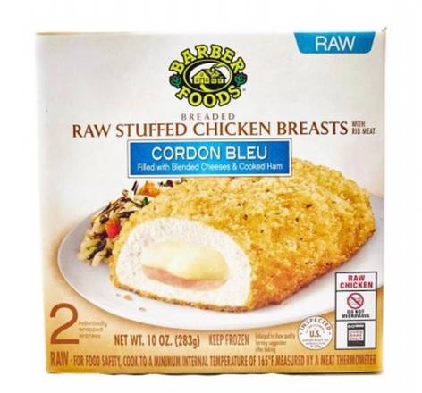 Barber Foods Stuffed Chicken Breasts Cordon Bleu 10 oz