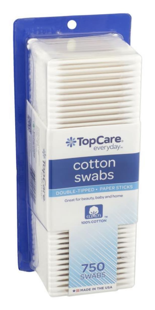 Top Care Cotton Swabs 750 ct