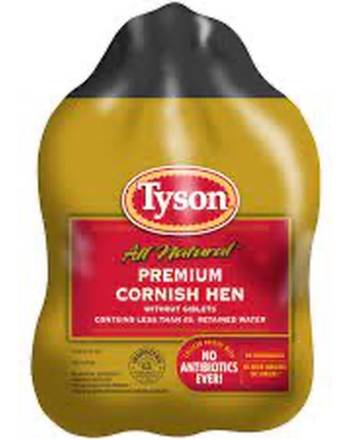 Tyson All Natural Premium Cornish Hen 24 oz