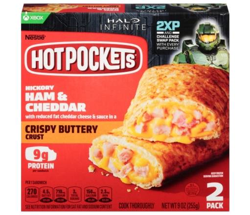 Hot Pockets Hickory Ham & Cheddar with Crispy Buttery Crust 9 oz