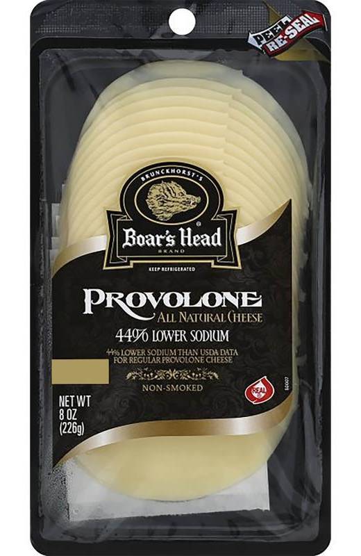 Boar's Head Lower Sodium Provolone Slices 8 oz