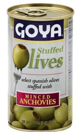 Goya Stuffed Olives Minced Anchovies 5.25 oz