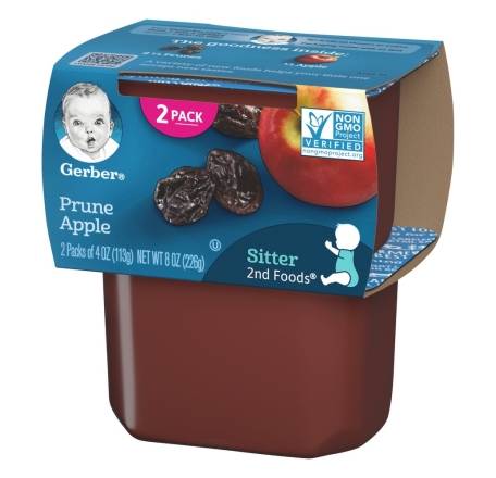 Gerber Prune Apple for Sitter 2-4 oz