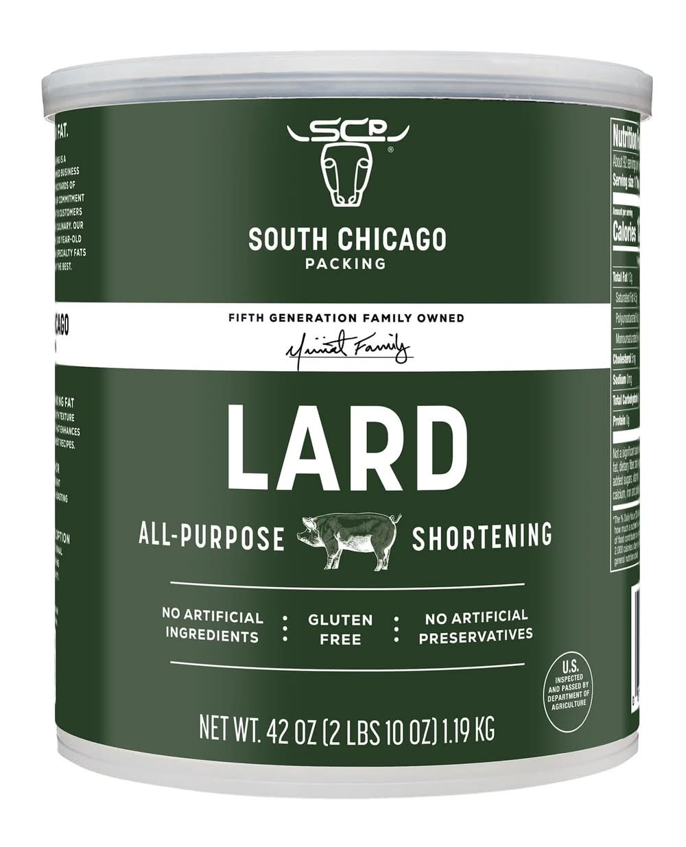 South Chicago Packing All-Purpose Lard Shortening 42 oz