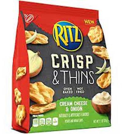 Ritz Crisp & Thins Sour Cream & Onion 7.1 oz