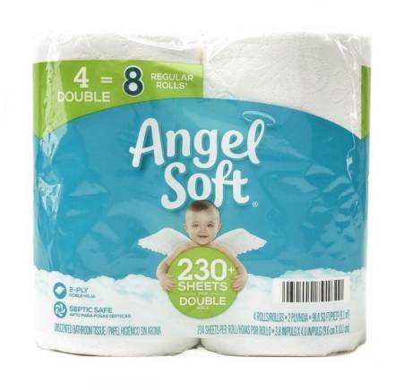 Angel Soft Double Toilet Paper Rolls 4=8