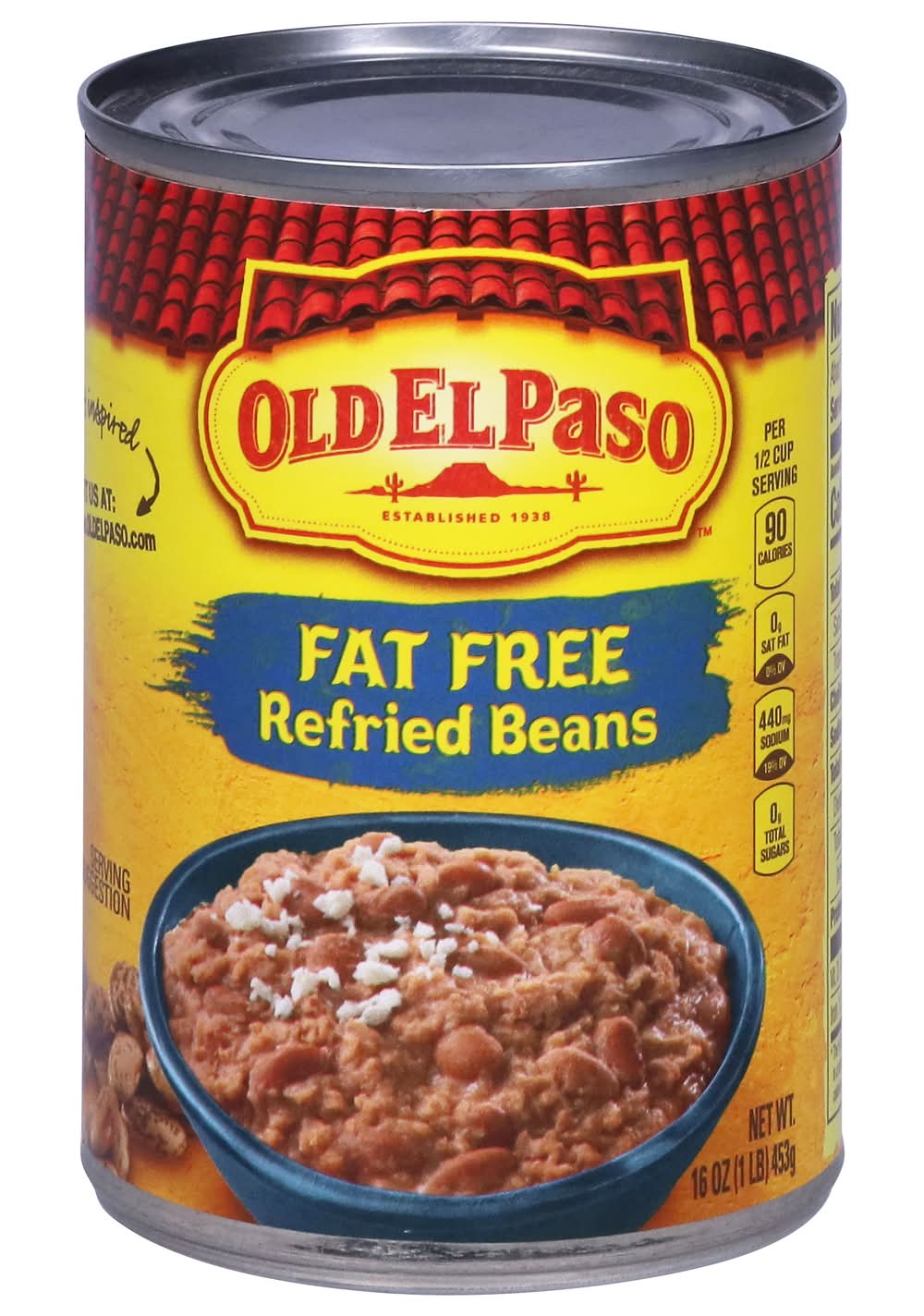 Old El Paso Fay Free Refried Beans 16 oz