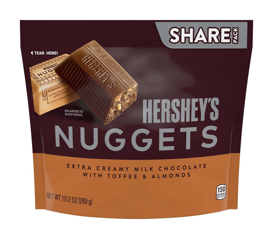 Hershey’s Nuggets Milk Chocolate with Almonds Share Bag 10.1 oz