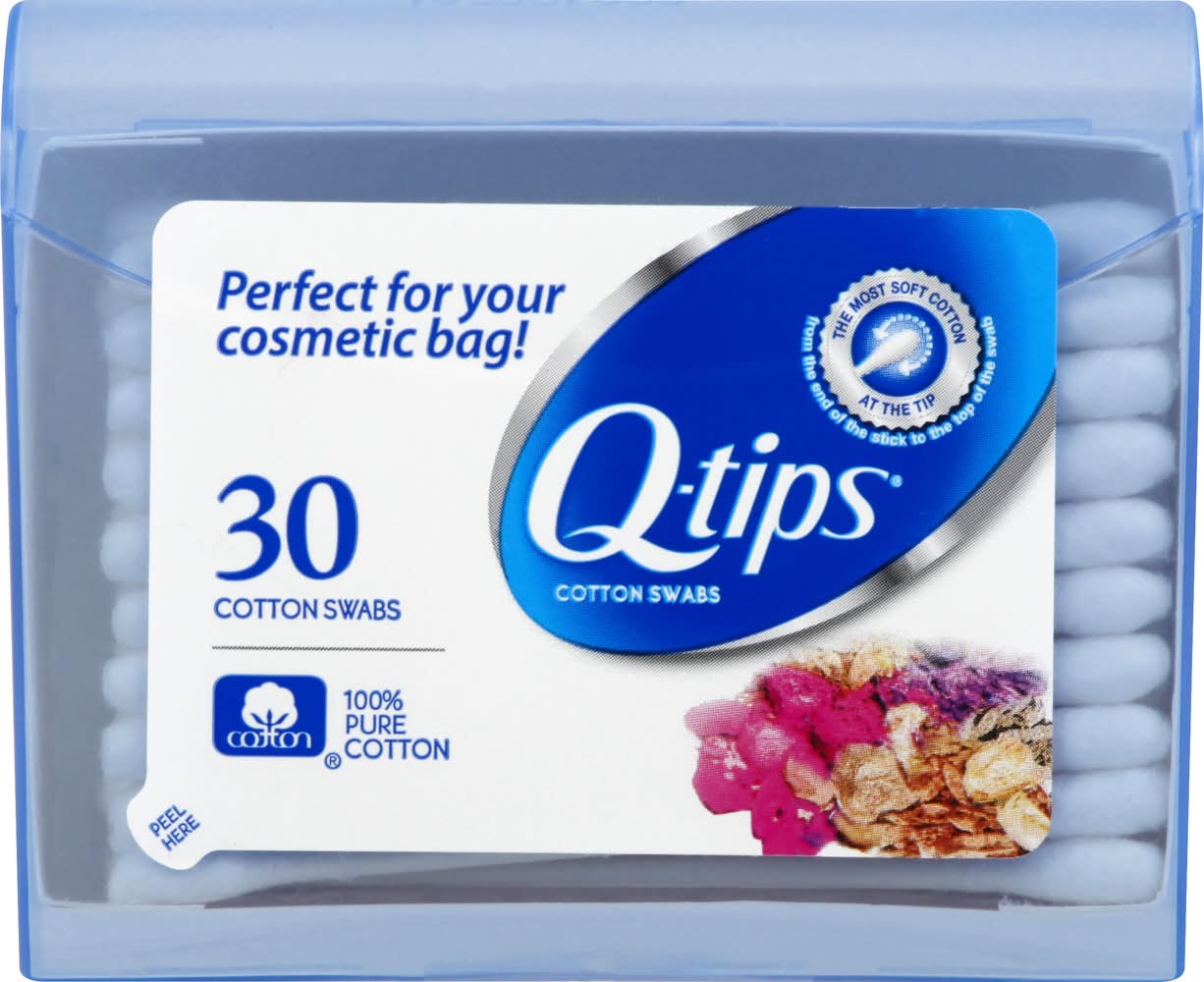 Q-Tips Cotton Swabs Travel Size 30 ct