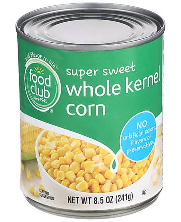 Food Club Super Sweet Whole Kernel Corn 8.5 oz