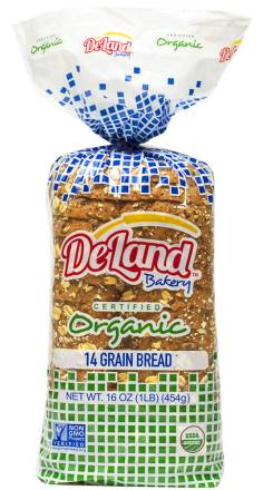 DeLand Organic 14 Grain Bread 16 oz