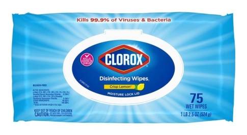 Clorox Disinfecting Wipes Crisp Lemon 75 ct