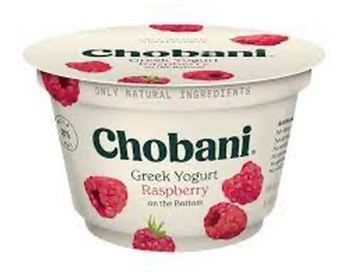 Chobani Greek Yogurt - Raspberry Fruit on the Bottom 5.3 oz