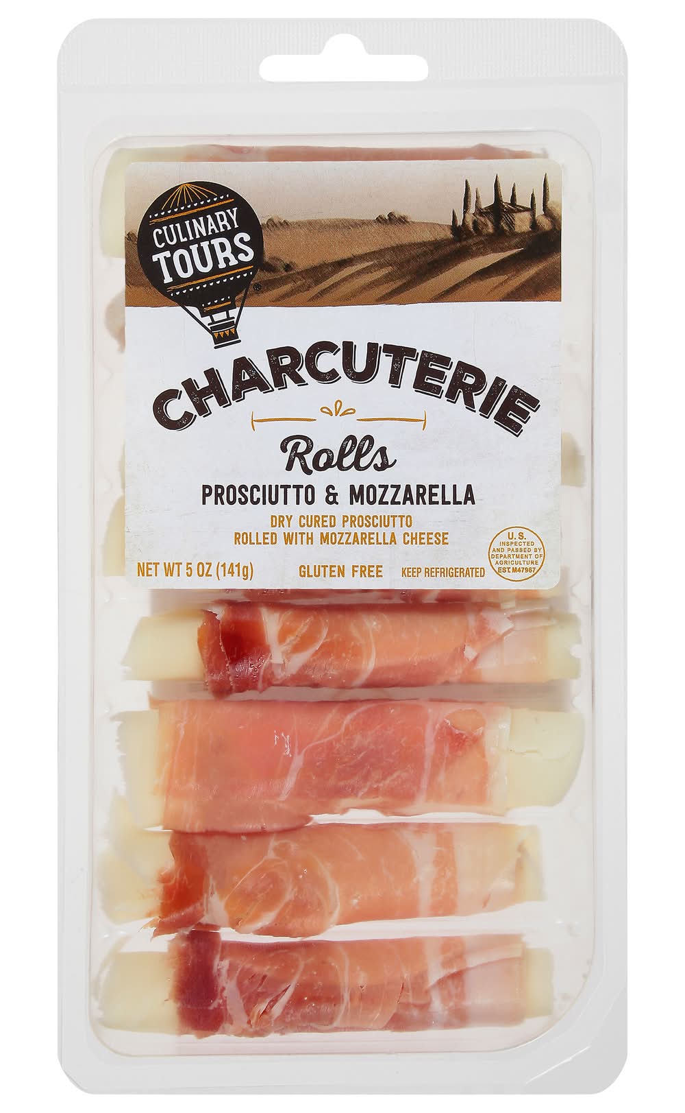Culinary Tours Charcuterie Rolls Prosciutto & Mozzarella 5 oz