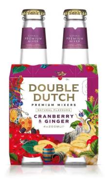 Double Dutch Premium Mixers Cranberry and Ginger 4 pack