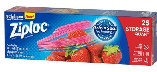Ziploc Quart Storage Bags 25 ct