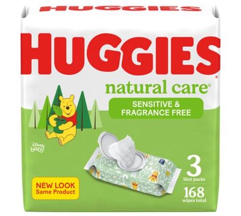 Huggies Natural Care Sensitive Wipes 3-56 ct