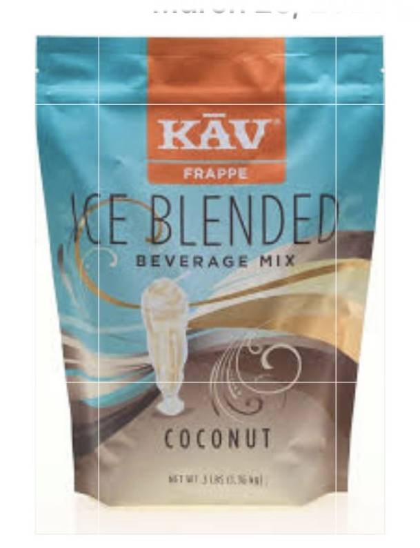 Kav Frappe Ice Blended Coconut 10 oz