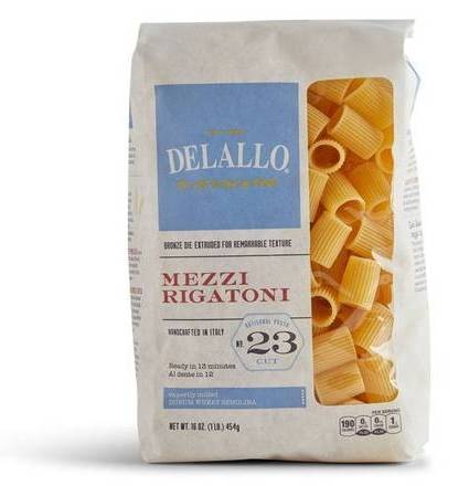 DeLallo MezzI Rigatoni Pasta No 23 16 oz