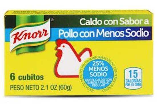 Knorr Caldo con Sabor a Pollo con Menos Sodio 6 ct