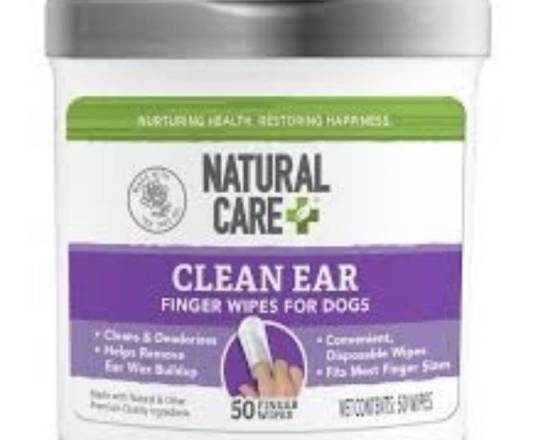 Natural Care Clean Ear Finger Wipes for Dogs
