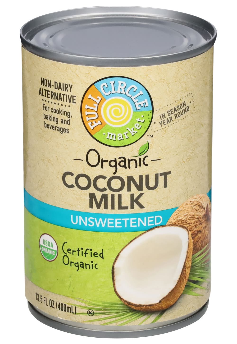 Full Circle Organic Coconut Milk Unsweetened 13.5 oz