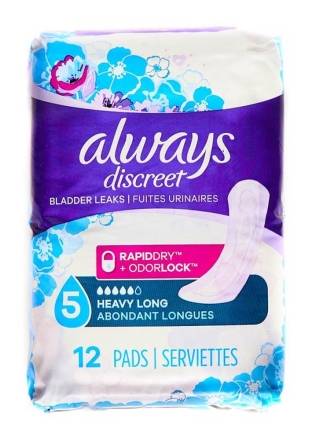 Always Discreet Heavy Long Size 5 12 ct