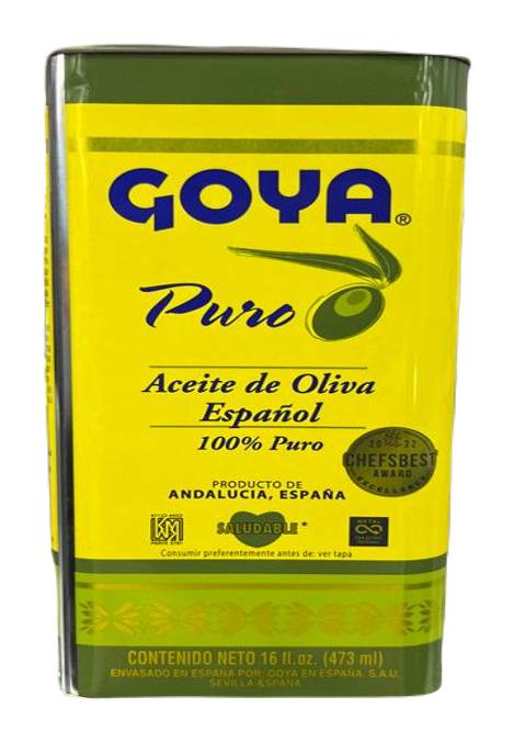 Goya  Aceite De Oliva Español 100% Puro 16 oz 