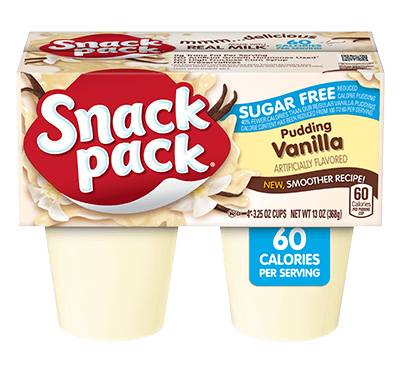 Snack Pack Sugar Free Vanilla Pudding 4-3.5 oz