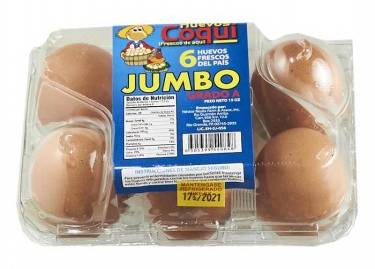 Coqui Huevos Jumbo 6 ct